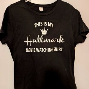 Black Hallmark Movie Watching Shirt